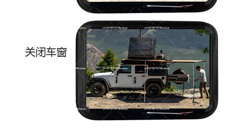 Aluminum Alloy Room With Insect Proof Mesh Safety Lock, Tempered Glass Color Sliding Window, Sealed Camping Trailer Door