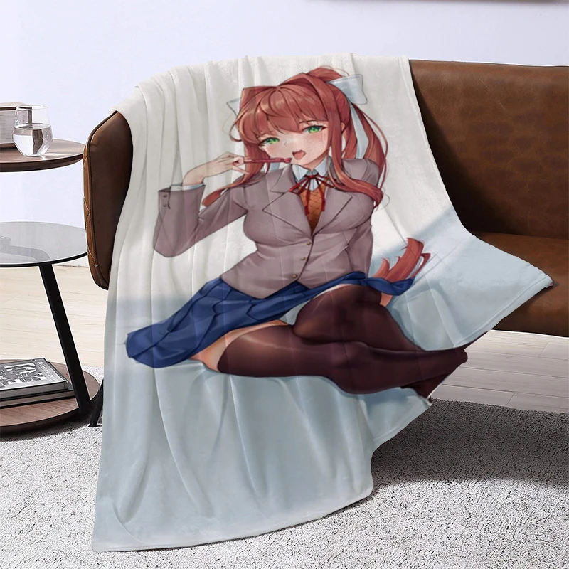 

D-Doki Doki L-Literatuare Throw Children's Blanket Fluffy Sofa Blankets Office Microfiber Bedding Soft Plaid With Print Catnap