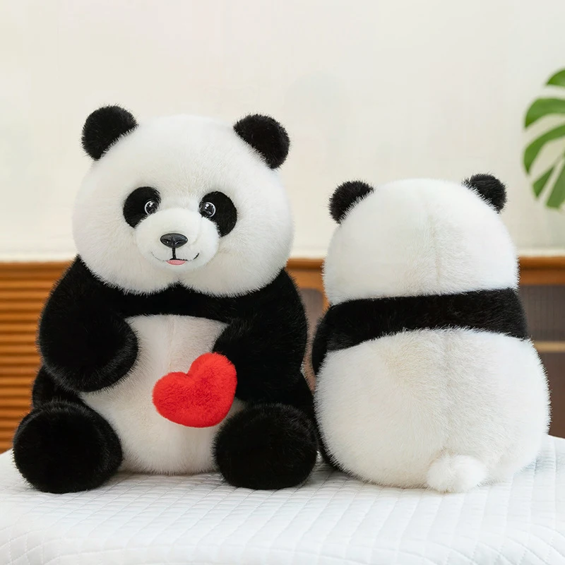 

Kawaii Plush Panda Toy Cute Stuffed Animal Doll Kids Birthday Gift for Girls Soft Cuddly Cartoon Panda Plushie for Children