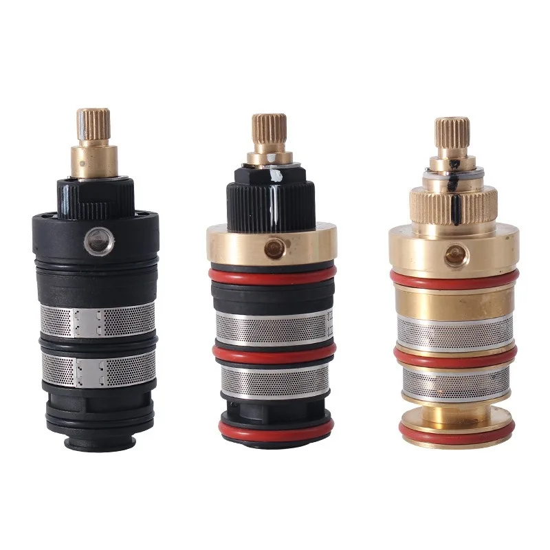All Copper Thermostatic Cartridge, Solar & Household Thermostatic Faucet Cold Hot Temperature Control Valve