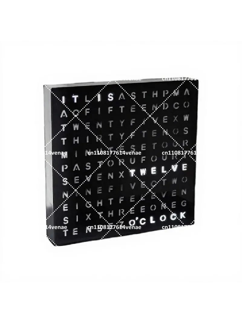 Creative LED Alphabet Wall Clock Desktop Ornament for Office Reading Time Display