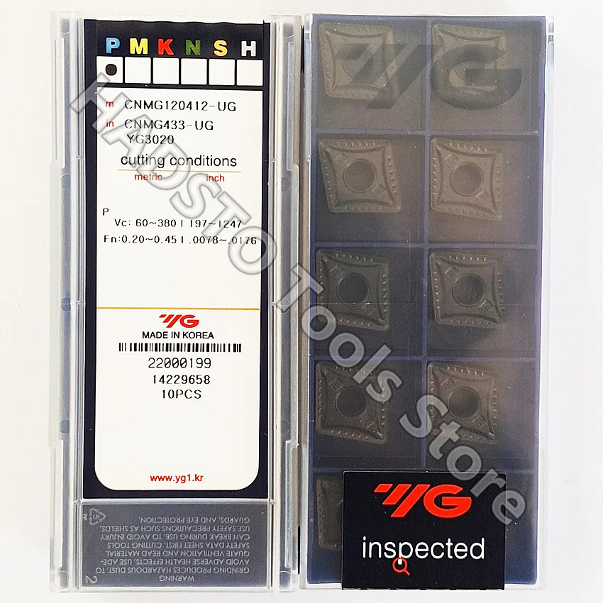 

CNMG120412-UG YG3020 CNMG120412-UG CNMG120412 CNMG433 Original YG CNC carbide insert Turning inserts For Steel P15-P30 10pcs/box