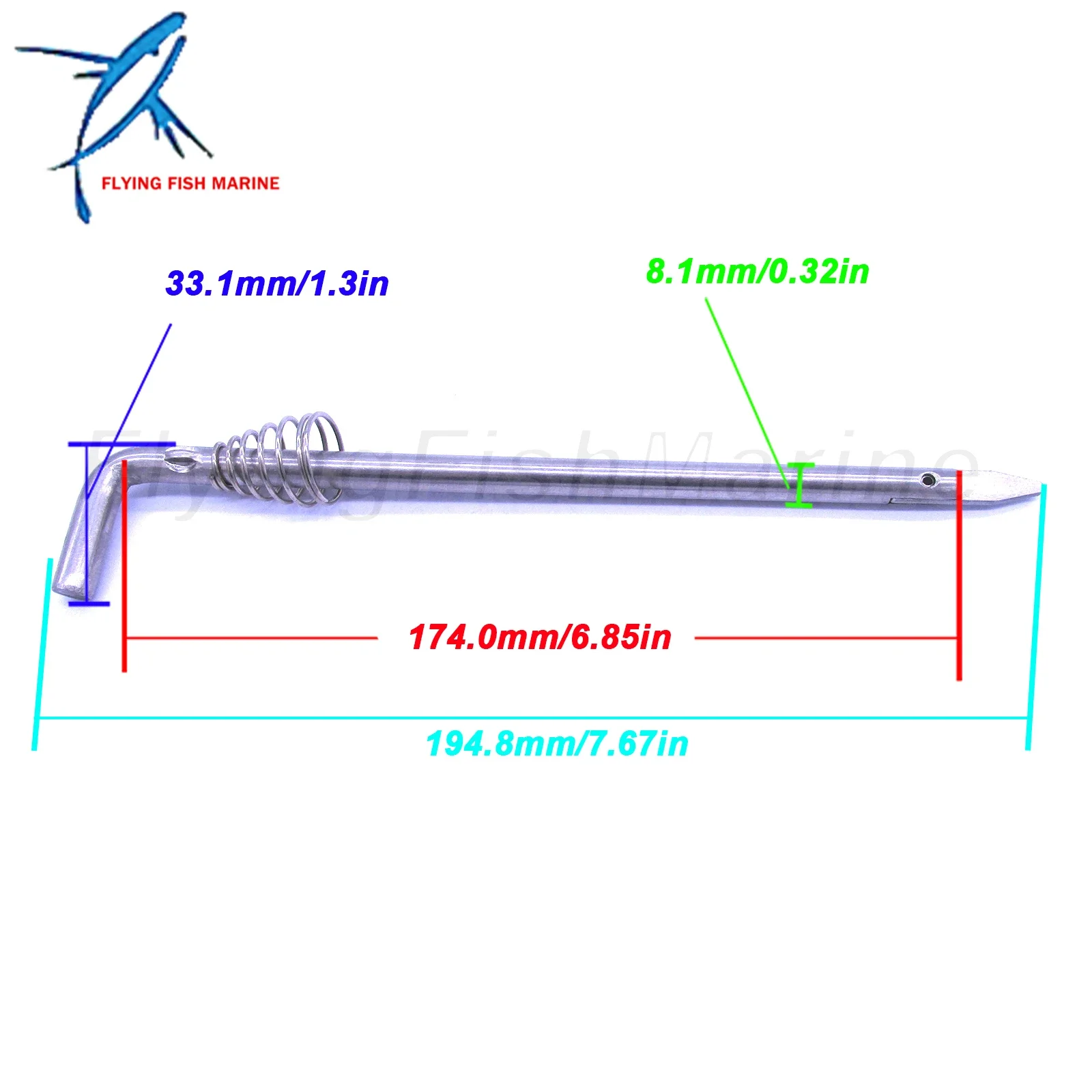 Outboard Engine F8-01010200 Tilt Thrust Rod & Spring for Parsun HDX Boat Motor 4HP 5HP 6HP 8HP 9.8HP