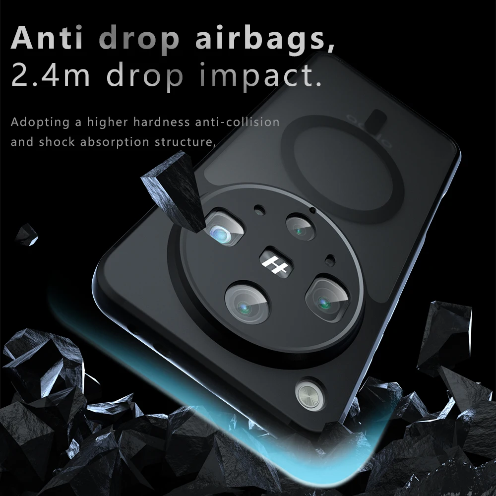 

Чехол с беспроводной зарядкой для Oppo Find X8 Ultra Anti Drop Mircropyle Back Case Oppo Find X8S Pro Phone Coques Oppo Find X8S