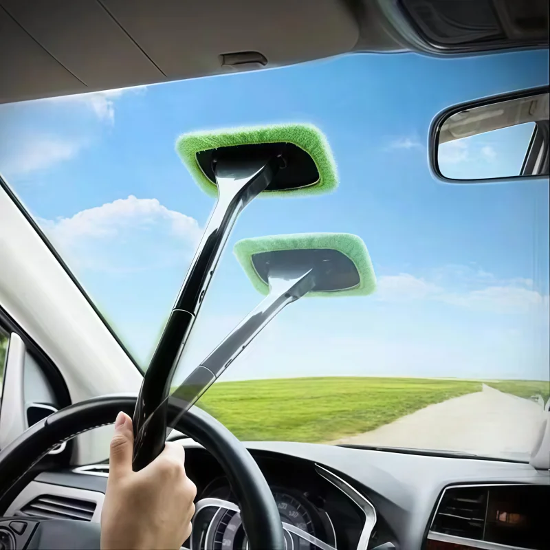 Pro Versatile Durable Heavy Duty Windshield Defogger Cleaning Brush Tool for Car Front Window Wiper and Glass Cleaner Accessory