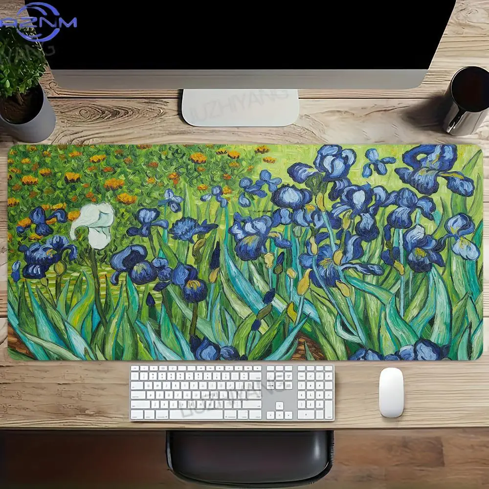 Van Gogh Oil Abstract Large Gaming Mausepad Keyboard Gamer Non-Slip Mouse Pad XXL on The Table Speed Desk Mat Anime Mats
