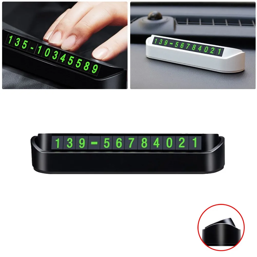 Car Parking Phone Number Display Plate Made with ABS Material Features Magnetic Number Stickers and Privacy Protection - view 6