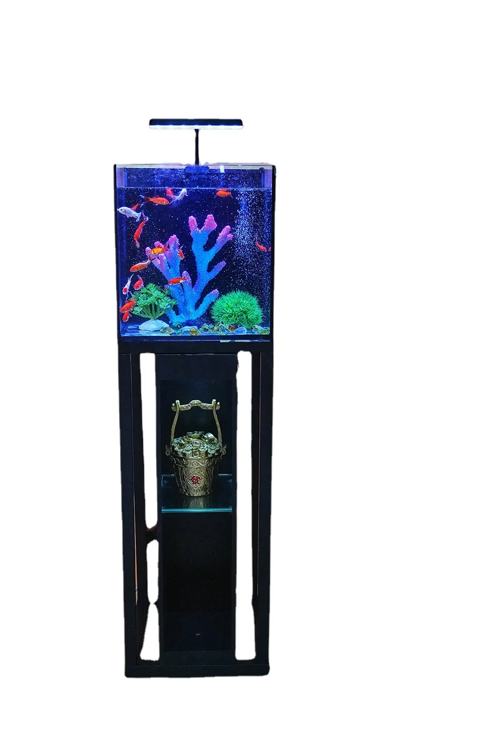 

With self-circulation, goldfish tank, glass small, desktop, living room, household