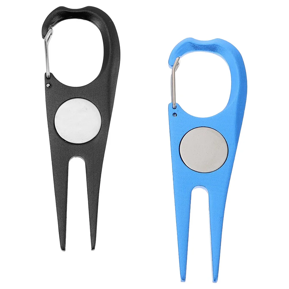 2Pcs Golfs Divot Repairing Fork Golfs Lawn Repairing Tool Outdoor Golfs Divot Fork Golfing Tool