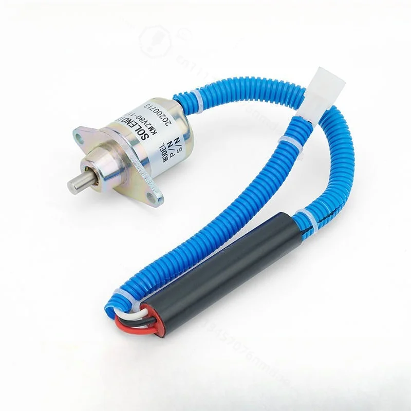 12V 24V KM2V80-11700 Fuel Shutoff Solenoid Valve Diesel Engine Flameout Cut Valve Machinery Generator Repair Parts