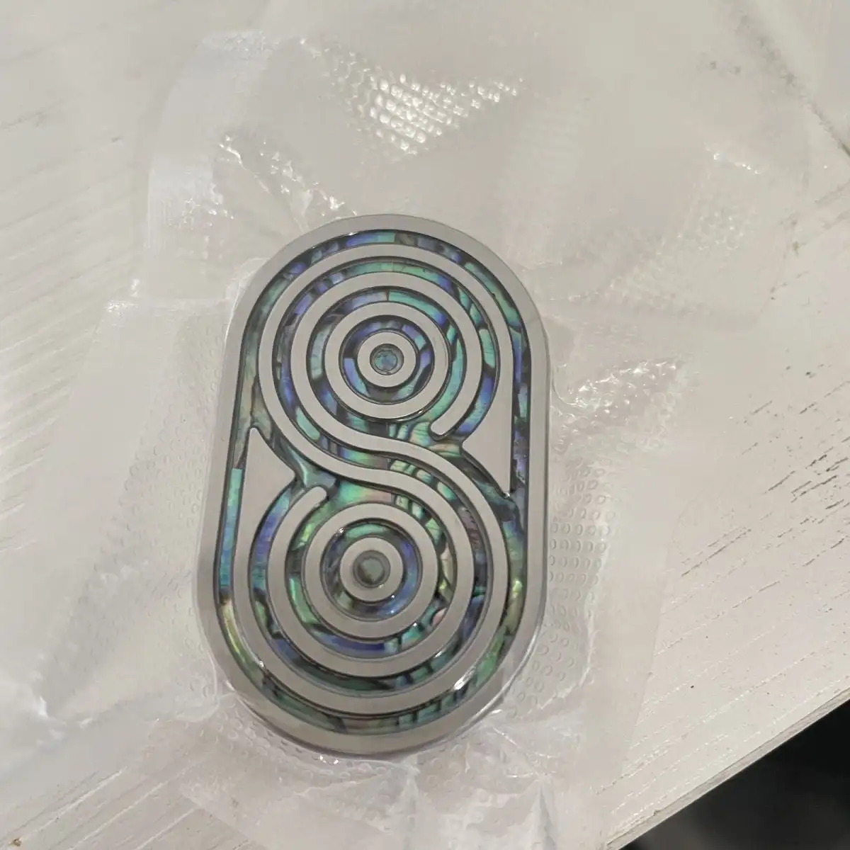 ضوء القمر الأبيض أم اللؤلؤ الإيقاعي Edc بطاقات الدفع الميكانيكية تخفيف التوتر اللعب الدورية بطاقات دفع مستقيمة #5