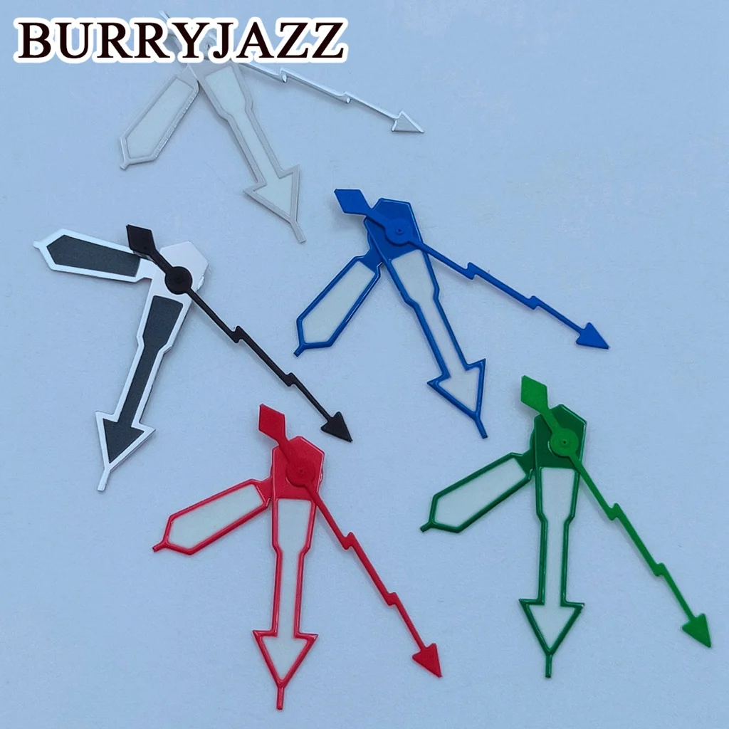 BURRYJAZZ NH35 NH36 NH38 7S26 7S36 4R35 4R36 Watch Hands Black Blue White Red Green Hands Green Luminous