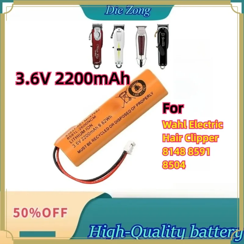 New 3.6V 2200mAh Lithium-ion Replacement Battery For Wahl Electric Hair Clipper 8148 8591 8504 Compatible Batteries
