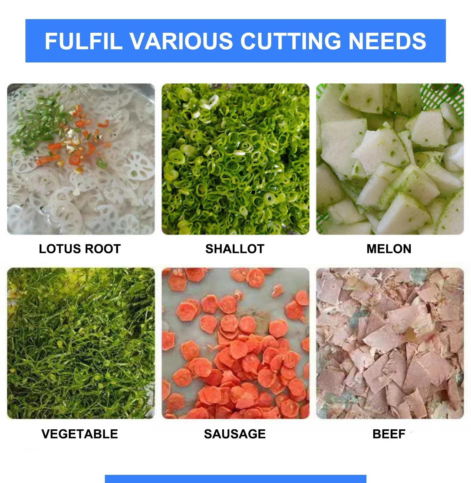 

2022 Multi-Function Vegetable Cutter Commercial Radish Onion Dicing Cutting Sweet Potato Chips Shredded Cutter Slicer