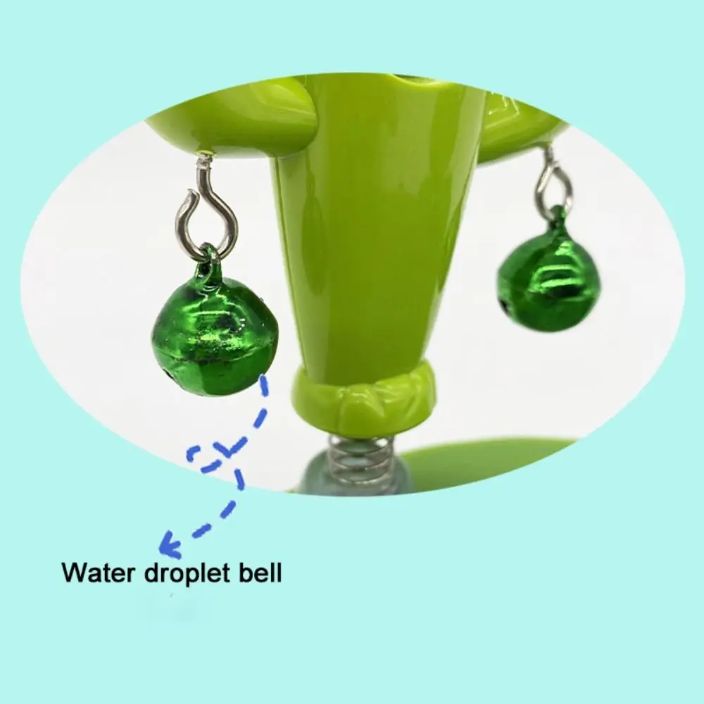 Leaves Shape Bird Perch Stand Wear Resistant Cactus Parrot Play Stands with Bells Bird Playground Stand Cage Accessories