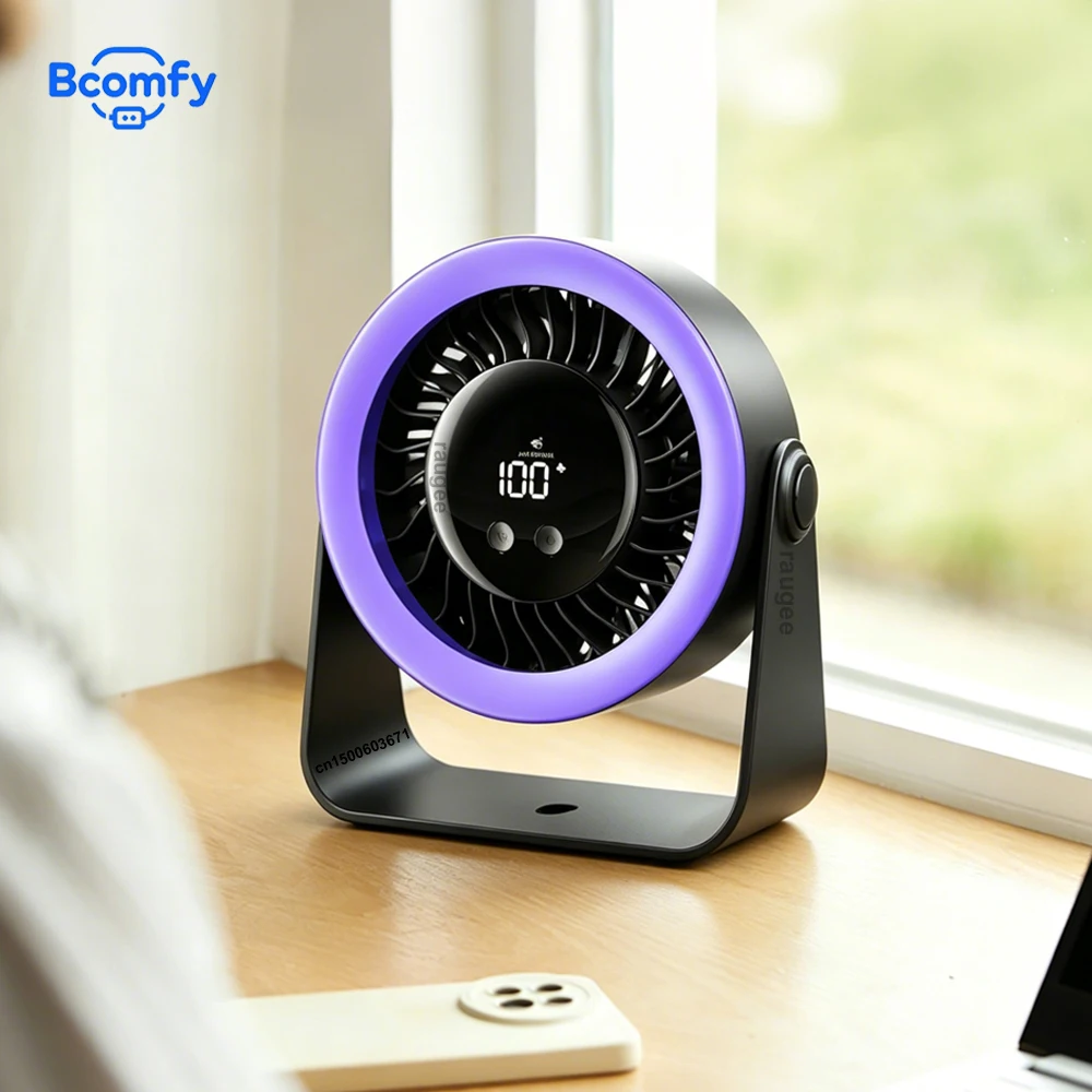 

Portable Desk Fan USB Rechargeable Table Turbo Fan Small Wall Mounted Ceiling Fan Powerful Wind Mute Air Circulators Desktop Fan