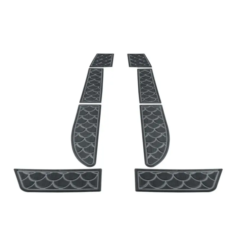 STLF Hot Sale Fish Scale Pattern Self-Adhesive Faux Teak Marine Flooring for Yacht Boat PE/EVA Foam Boat Decking