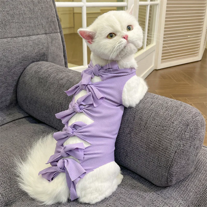 Cat Surgery Recovery Suit for Abdominal Woundsor or Skin Diseases Substitute E-Collar & Cone,Cat Onesie After Surgery Wear