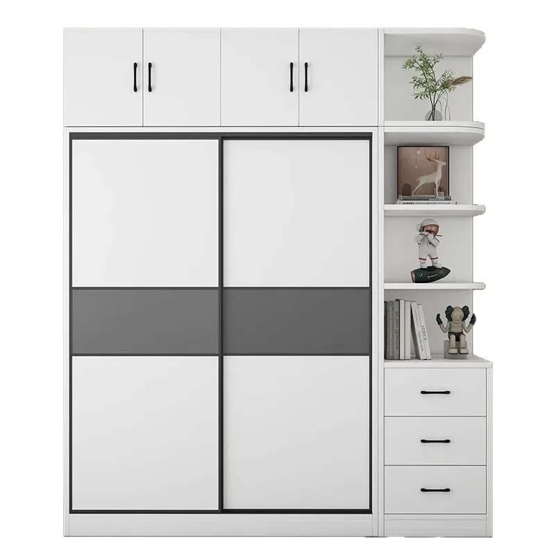 

Home bedroom wooden sliding door modern simple storage storage children's cabinet