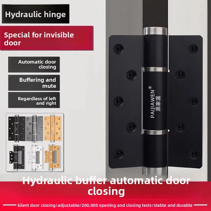 Hydraulic Self Closing Door Hinge Buffer Spring Action Stainless Steel Interior Hardware In Inch Color Options