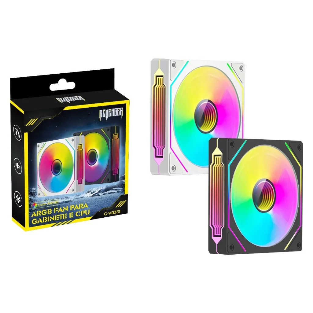 Cooler Fan RGB KNUP G-VR351 para Gabinete CPU 1300RPM