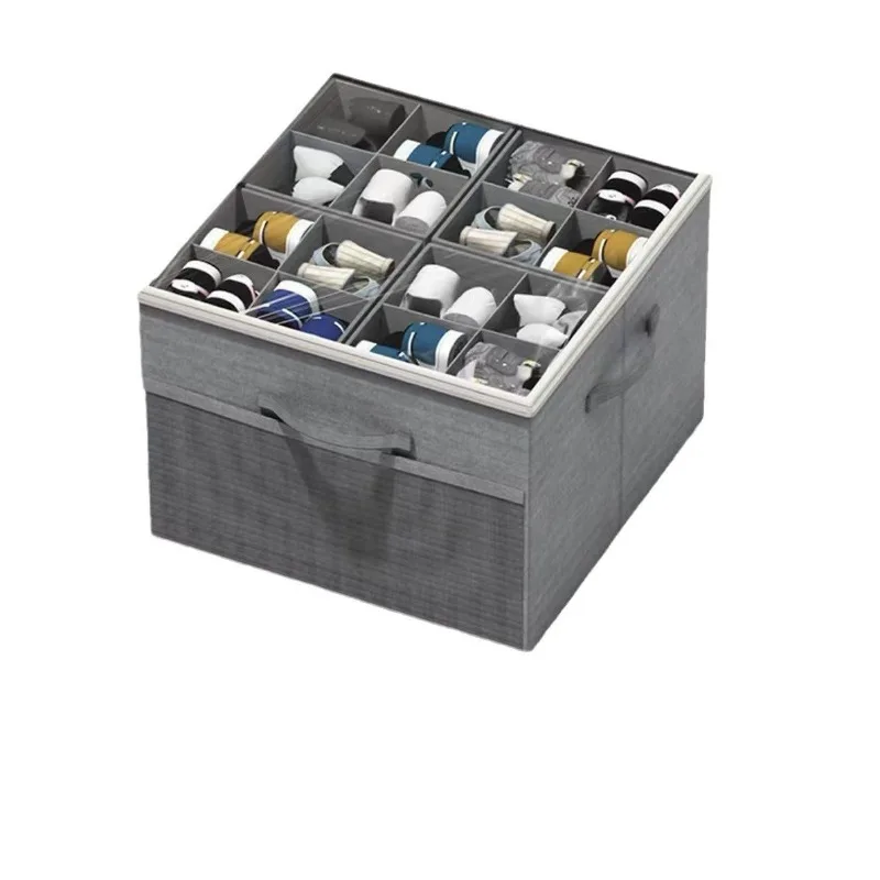 2025 Foldable Multifunctional Clothing Shoe Storage Box Fabric Shoe Box with Lid Separating Organizing Box Storage Box Storage