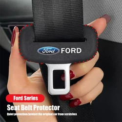 Leather Car Seat Belt Clip Extender Safety Seatbelt Lock Buckle Plug Cover For Ford Focus 2 3 Mondeo Kuga Fiesta MK7 Escort Edge