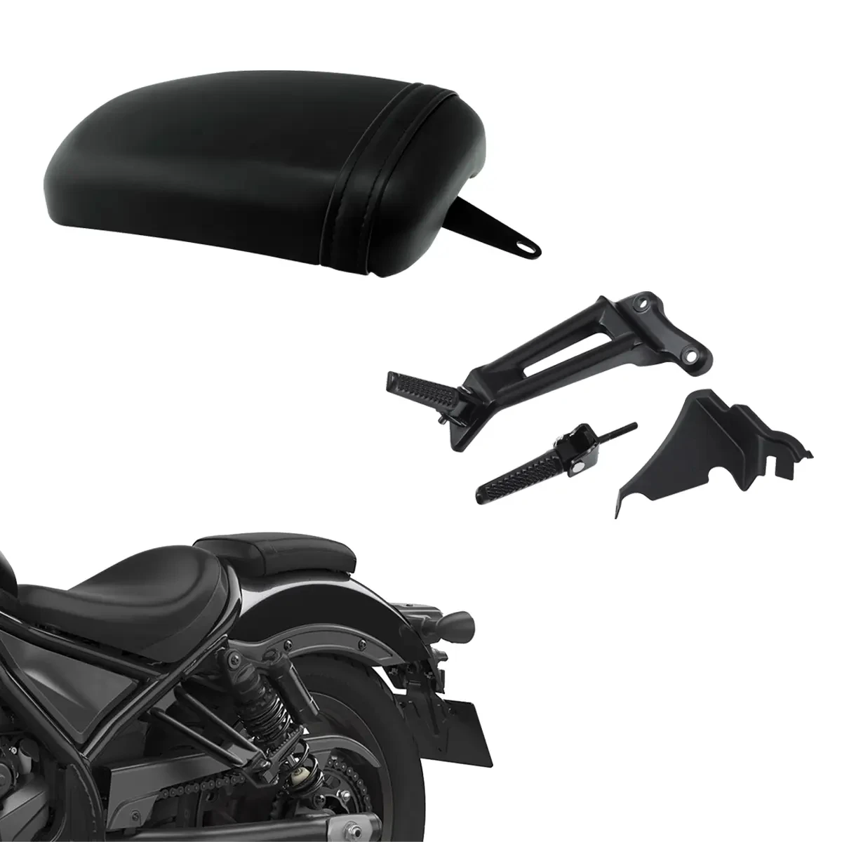 

Passenger Seat & Footpegs W/ Bracket Fit For Honda Rebel 1100 CMX1100 2021 2022 2023 2024