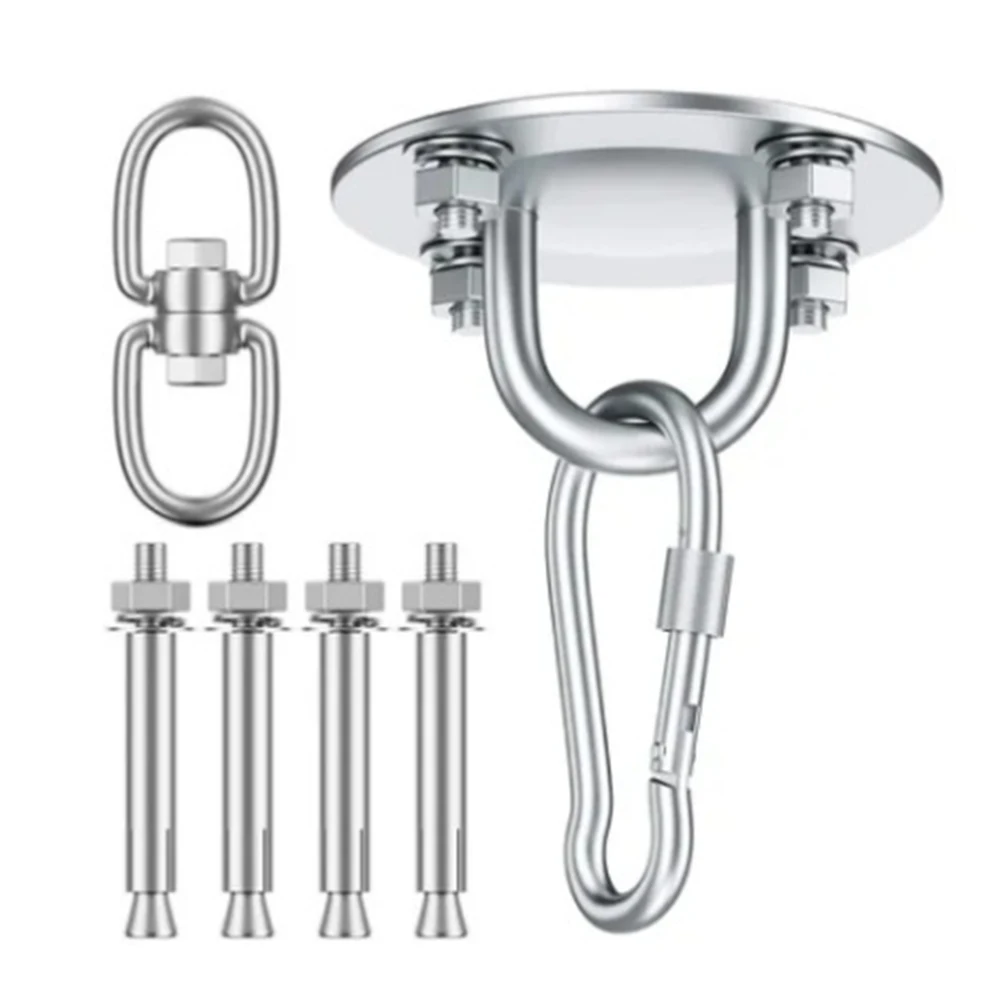 

Ceiling Suspension Set 360° Swivel Hook Rust Resistant Complete Set Heavy Duty High-quality Stainless Steel Gym
