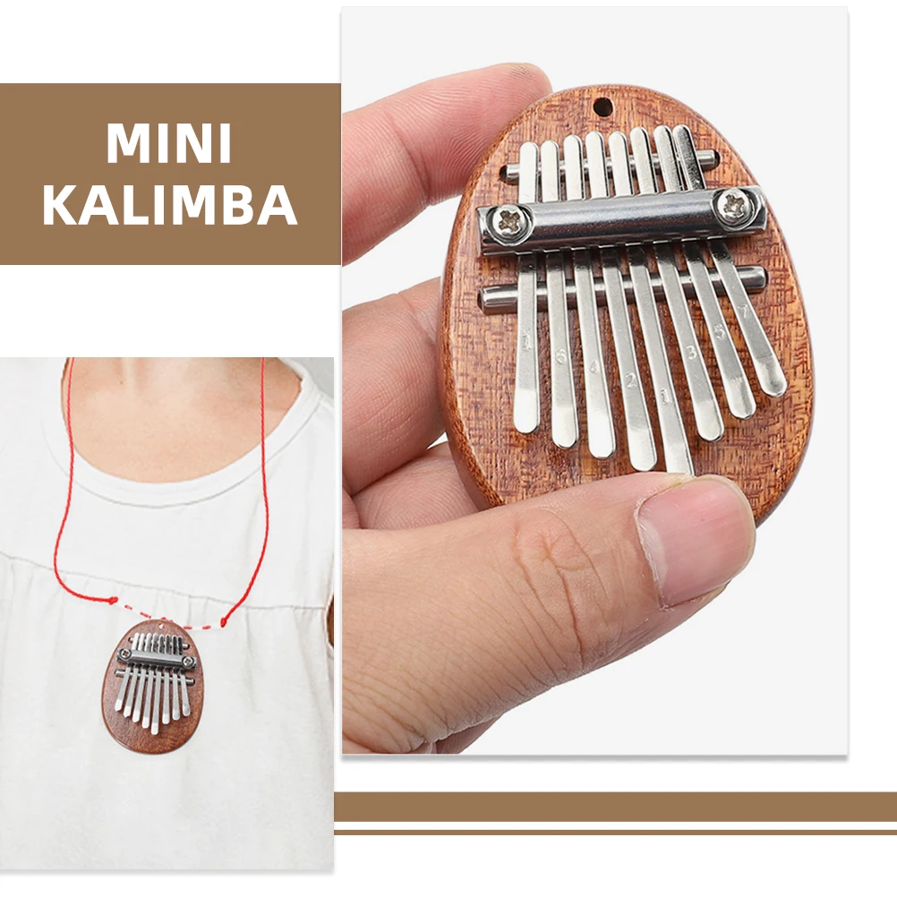 

2Pcs Solid Wood Thumb Piano Kalimba 8 Keys Portable Mini Finger Piano Musical Instrument Beginners Gifts Mini Kalimba