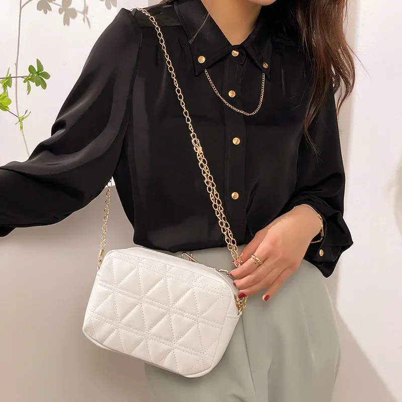 New Simple Small Crossbody Bag Trend Casual Female Shoulder Bag Fashion Ladies Messenger Bags Pu Leather New Embroidery Handbags