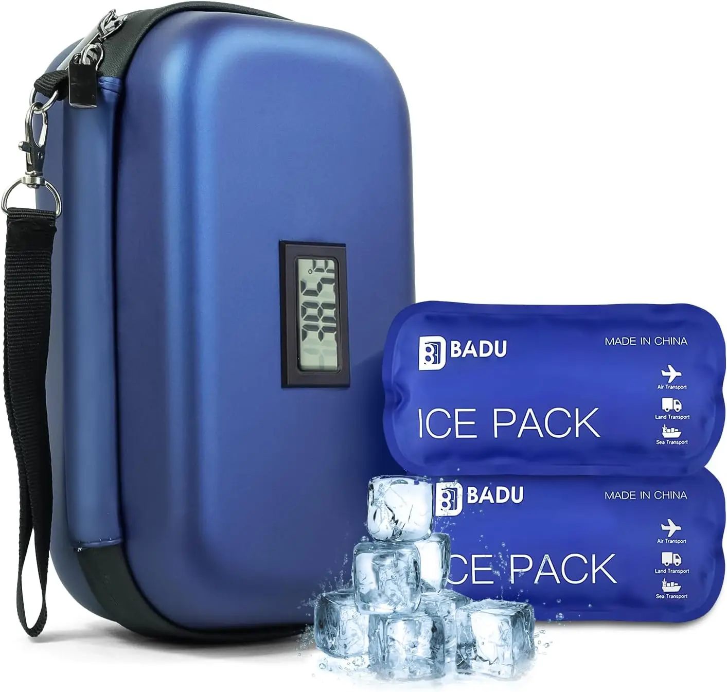 

TSA Approved Insulin Cooler Travel Case with Thermometer & 2 Ice Packs for Diabetic Medication