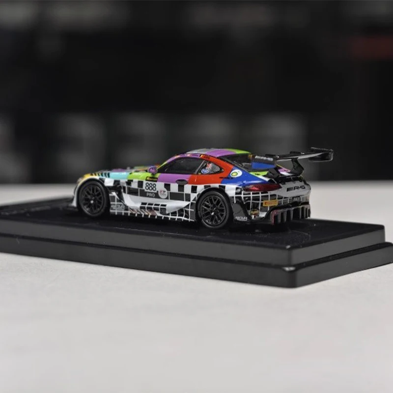 PARA 1/64 Mercedes-AMG GT3 2025 Bathurst 12H # 888 modelo de carro de liga fundida simulação de carros de liga estática modelo menino coleção presente