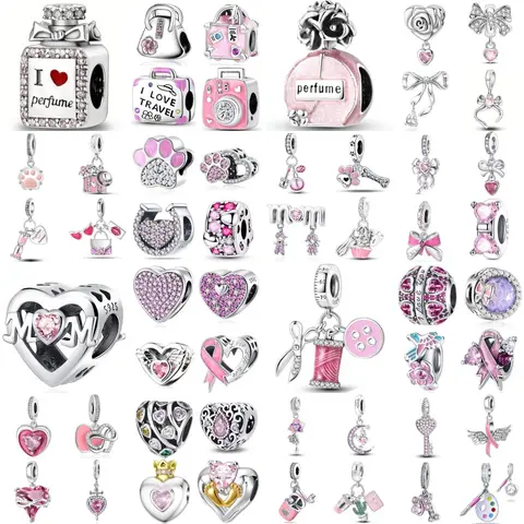 Hot Sale 925 Silver, Perfume, Bag Bead Bow, Dog Claw Pendant Fit Original Bracelet DIY Accessories Exquisite Jewelry ﻿