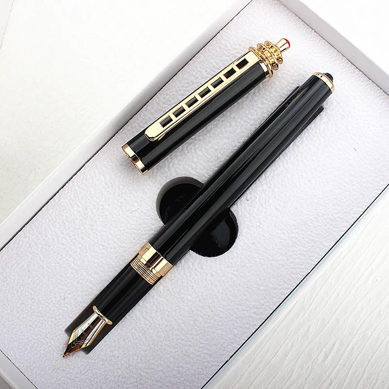 

Luxury Quality Jinhao 16 Metal Sky Tower School Supplies Student Office Stationary M Nib Fountain Pen New