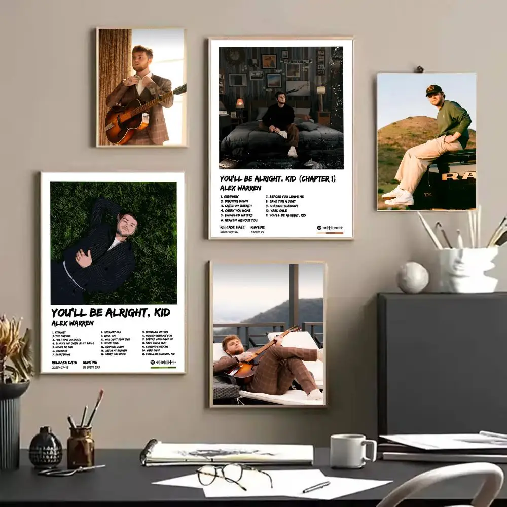 ملصق ألبوم Pop Singer A_Alex W_Waren ملصقات جدارية فنية جدارية مطبوعة صور لغرفة المعيشة المنزلية ديكور المدخل #2