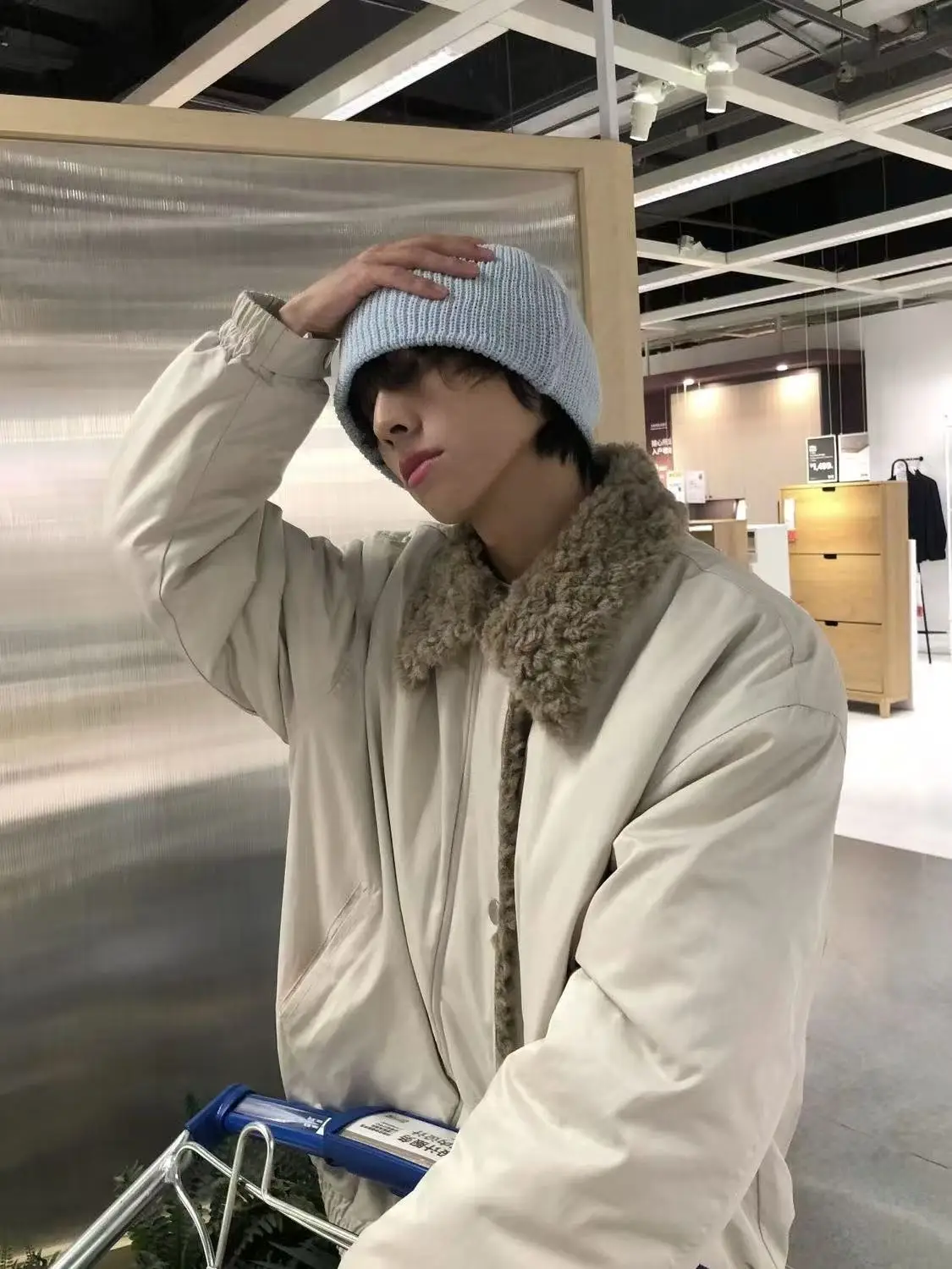 

Warm Lamb Velvet Collar Cotton Jaet Men Women Autumn Winter Faion Trendy Cotton Clothes Teenagers Long Sve Color