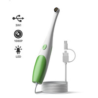 3in1 Endo Cam Android PC 480P/1080P HD 8LED Dental Otoscope Borescope Magnifier Waterproof Insp Cam Type-C Micro USB Handheld