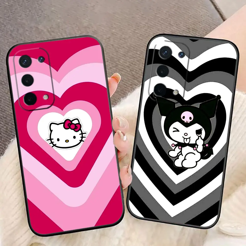 Hello Kitty Kuromi Pachacco Phone Case For OPPO A98 A94 A93 A92 A78 A76 A74 A73 A71 A60 A58 A57 A55 A54 A53 A38 A31 A16K Case