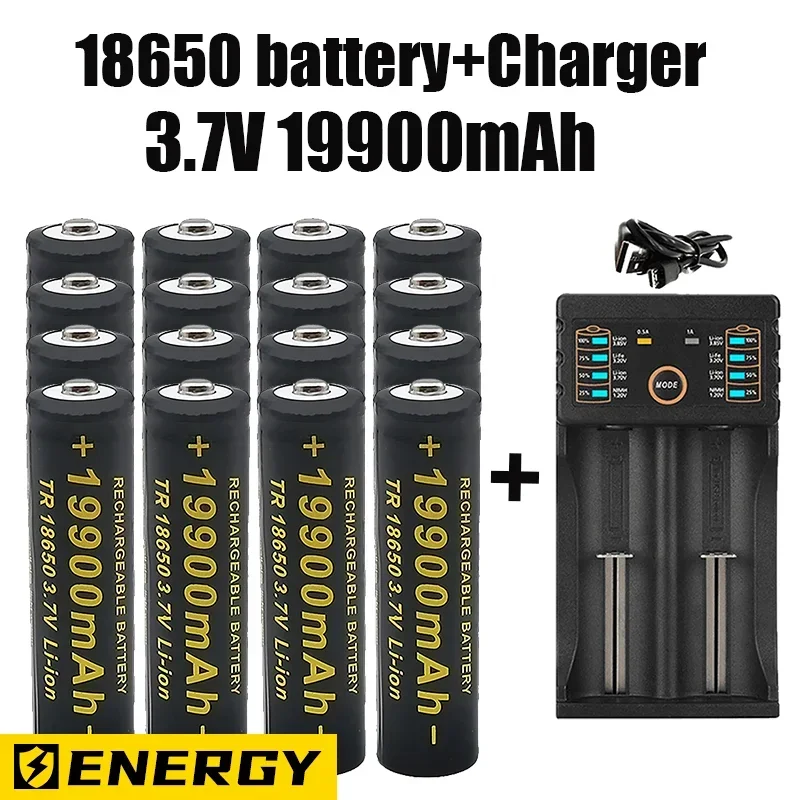 2024Original High Capacity INR18650-35E 19900mAh 3.7V 20A Rechargeable 18650 Lithium Ion Battery for Toys Power Tools Flashlight