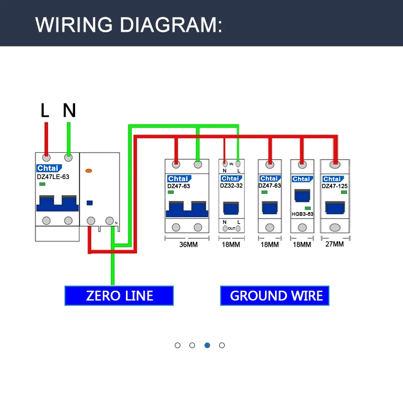 DZ32-32 1P+N C32 DPN 230V AC MCB Din Rail Mounting 6A 10A 16A 20A 25A 32A Household Air Switch OEM Mini Circuit Breaker