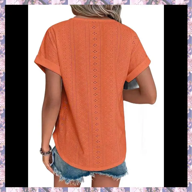 L73A 2025-Womens Tops Short Sleeve Shirts Blouses For Women Dressy Casual Cap Sleeve Tops