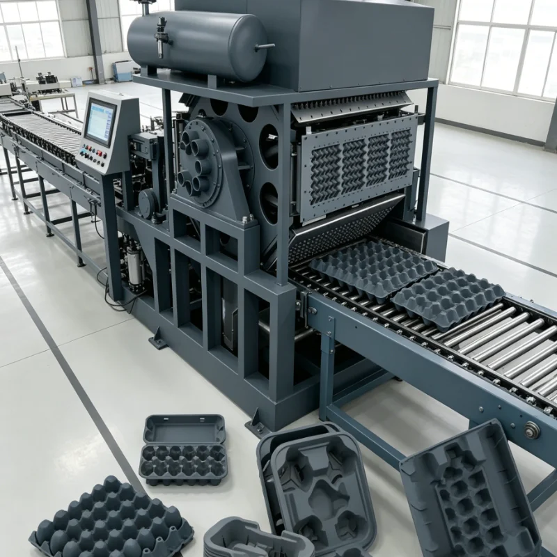 Customized Automatic Egg Tray Manufacturing Machine High Efficiency Pulp Forming Plant For Poultry Farm