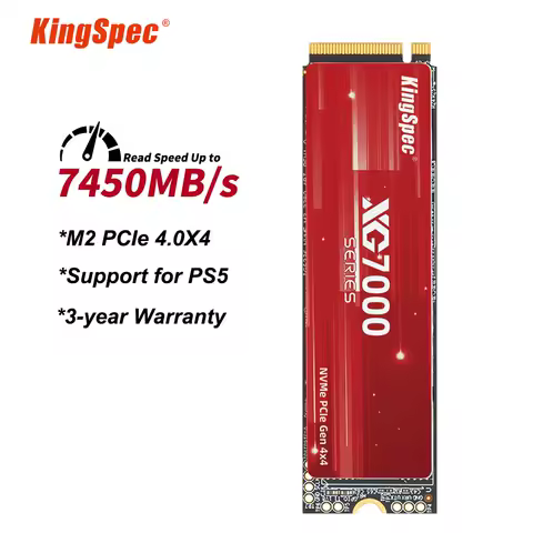 KingSpec M2 PCIe4.0 4TB 1TB 2TB SSD 7400mb/s M.2 NVMe 512gb Hard Disk M 2 PCIe 4.0 Solid State Drives for Laptop Desktop PS5