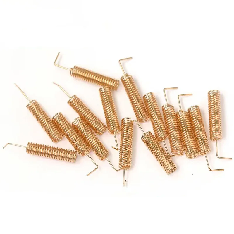 10pcs 433Mhz Built-In Spring Antenna Lora Module Coil Aerial Omnidirectional High Gain Wireless Card Router Copper