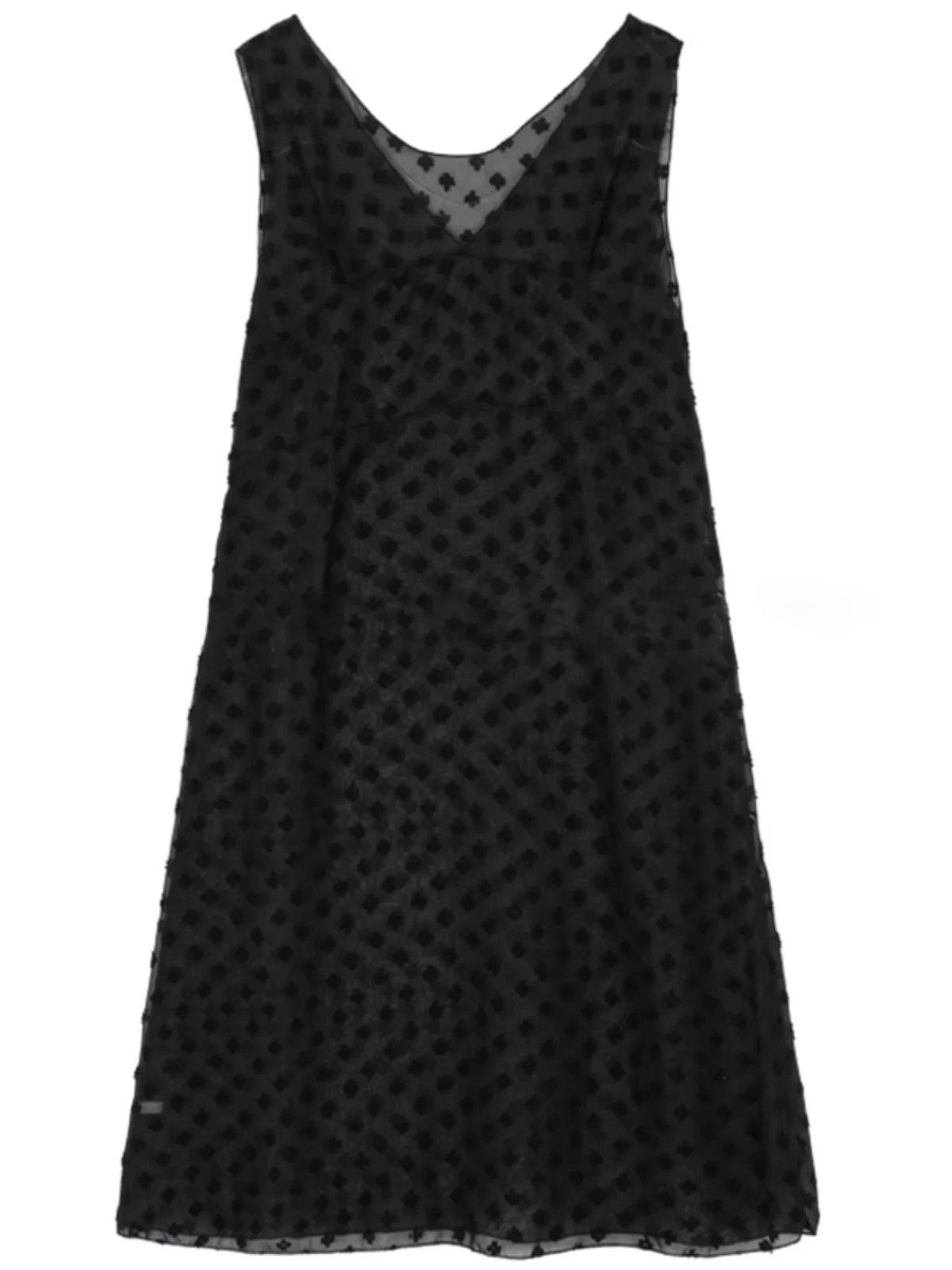 Vestido de chiffon bordado com camada de base para início da primavera, design exclusivo f, sensação, elegância, decot...