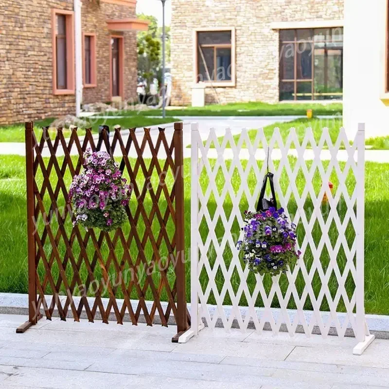 Adjustable Solid Wood Fence Guard Anti Rot Grid Plant Stand Flexible Indoor Pet Barrier Multifunctional Garden Layout Partition