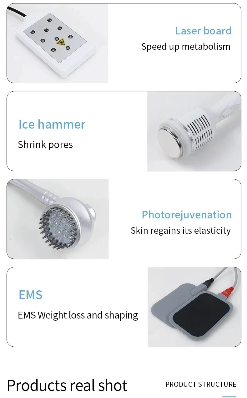 เครื่องนวดสลายไขมันแบบใช้คลื่นวิทยุใหม่ล่าสุด9อิน1สำหรับยกกระชับสัดส่วน