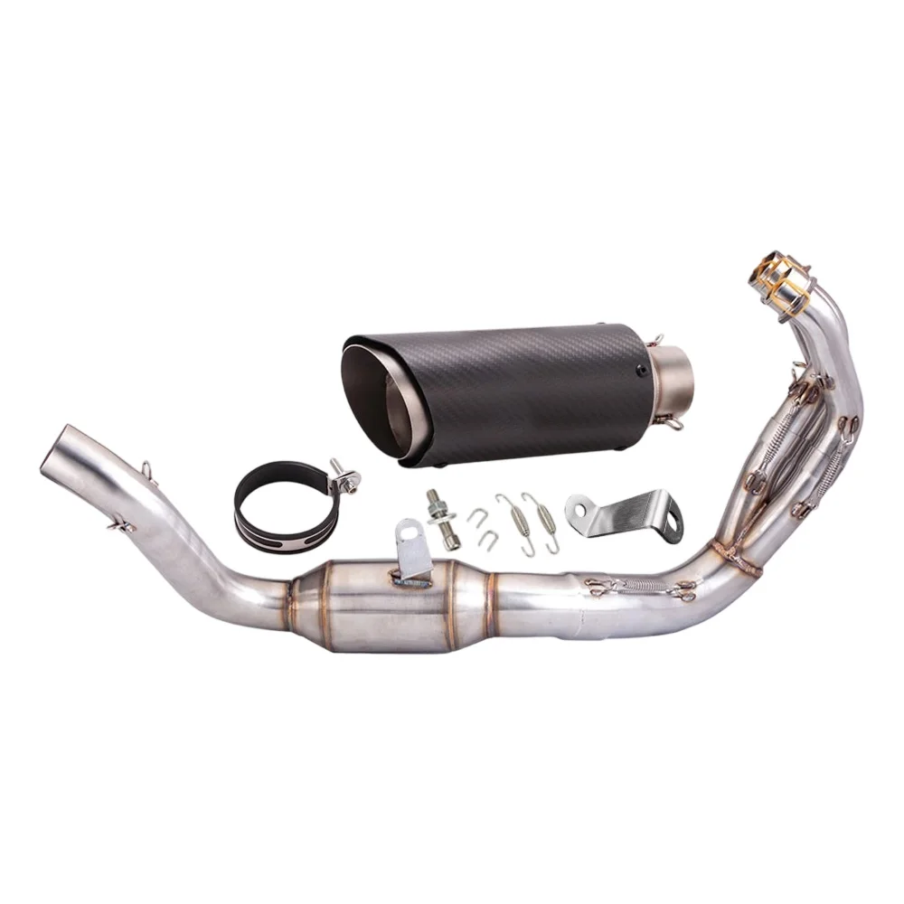 Für Yamaha FZ09 MT-09 2021-2023 Auspuffanlagen Kompletter Krümmer Verbindungsrohr Schalldämpfer Auspuffrohre – Detail 2