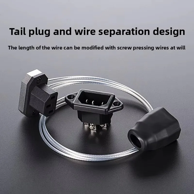 Power Cord Extension Cable Computer 90 Degree Elbow Three Hole Ultra-thin Male and Female Plug Computer C13 To C14
